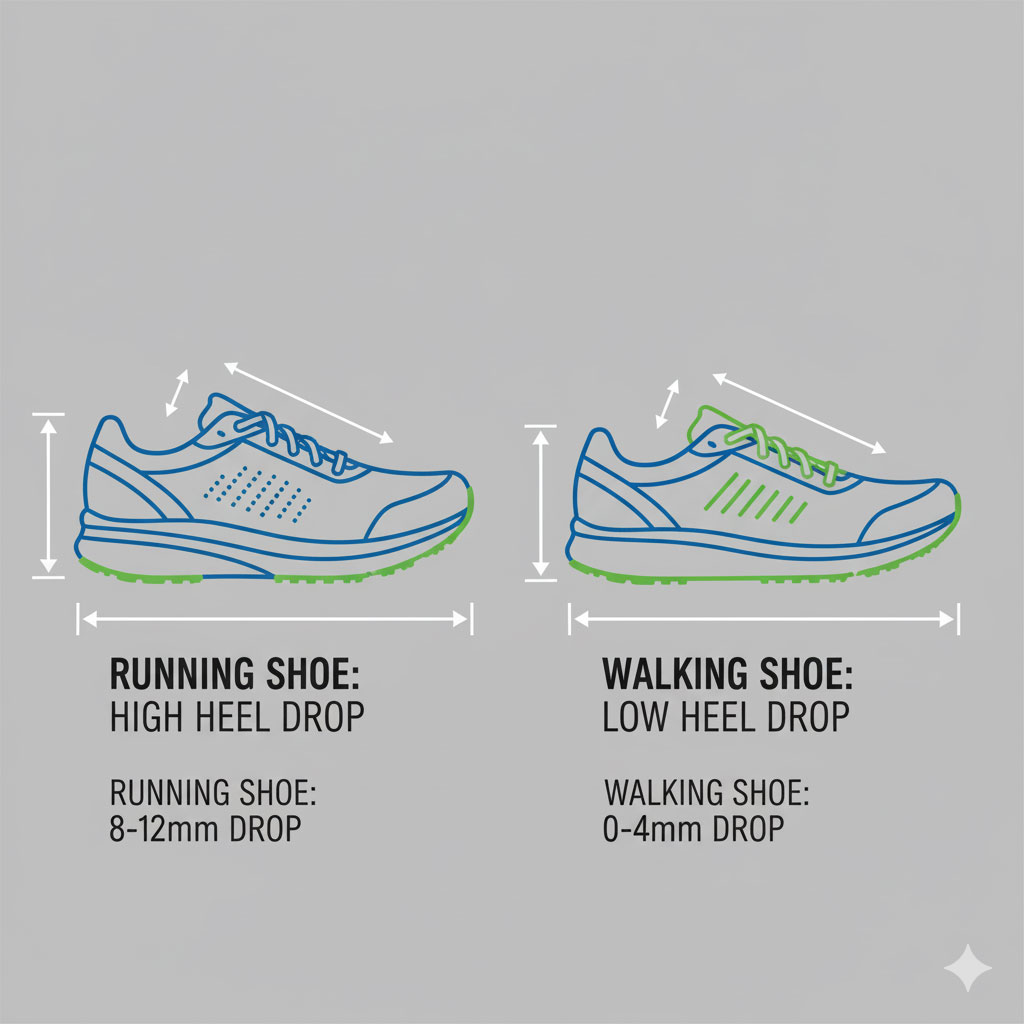 شیب پاشنه یا Heel Drop در کفش